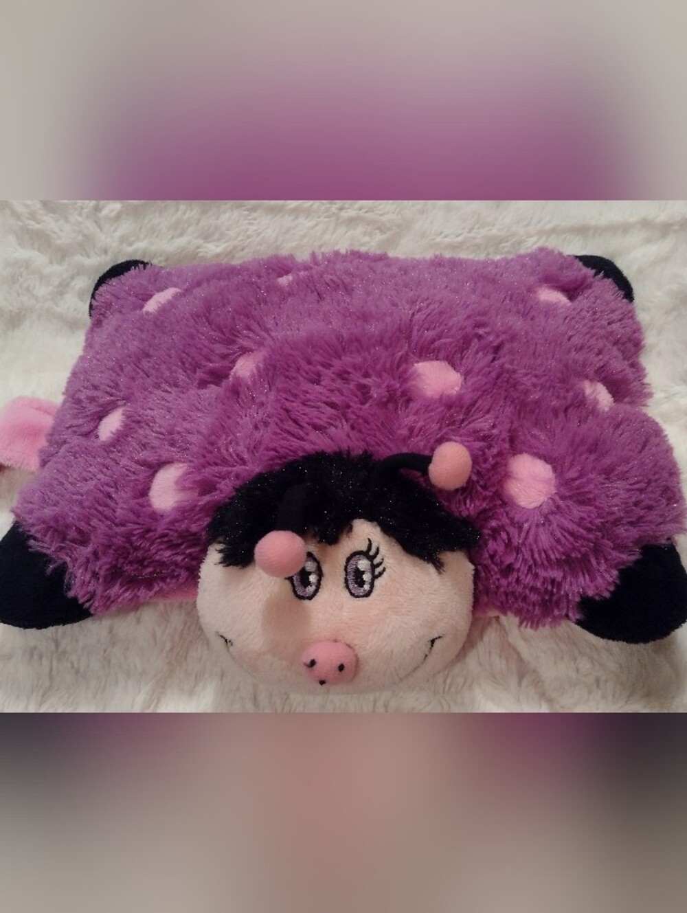 Pillow Pet Ladybug – 2010 Limited Edition Pee Wee Purple